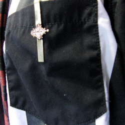 真鍮ブラス製　ミニエンブレム型ネクタイピン(タイバー)1個　ネクタイ・ポケットの飾りに 4枚目の画像