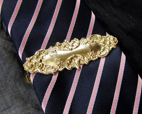 10K ネクタイピン　昭和レトロ 1_586d482385e6b5ce9a708fa7a36d
