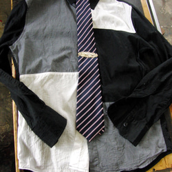 真鍮ブラス製　レトロゴシックデザインネクタイピン(タイバー)1個　ネクタイ・ポケットの飾りに 4枚目の画像