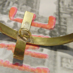 真鍮ブラス製 レトロクロス/十字架デザインヘアゴムコンチョ//縫い留めで飾りとして 3枚目の画像