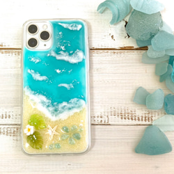 iPhone各種サイズ対応 Mellow ターコイズブルーの海　シーグラス 6枚目の画像