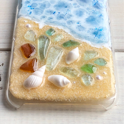 銷售！iPhone X藍海海洋玻璃便攜包 第4張的照片