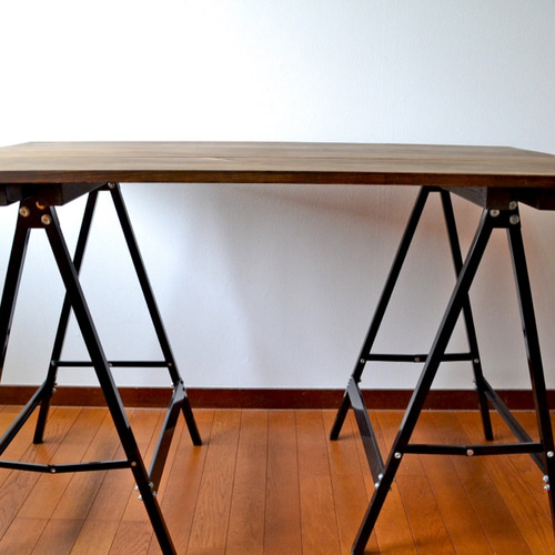Sawhorse Table 120 Antique Folding 机・デスク Franck 通販 3005519  