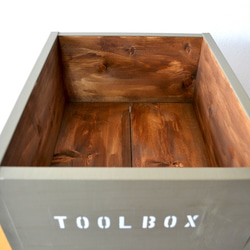 木箱 ミリタリー wood box 2段セット キャスター付 3枚目の画像