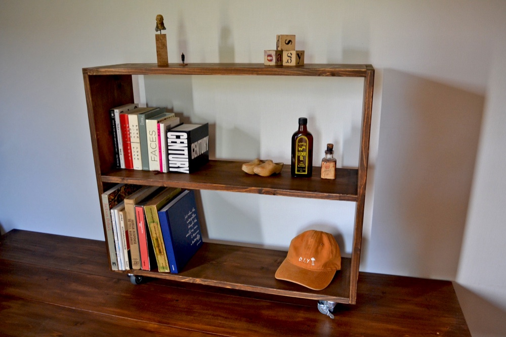 Antique Book open Shelf Caster