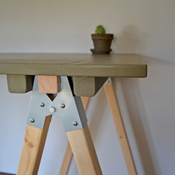 Military khaki Sawhorse  Table 120 2枚目の画像