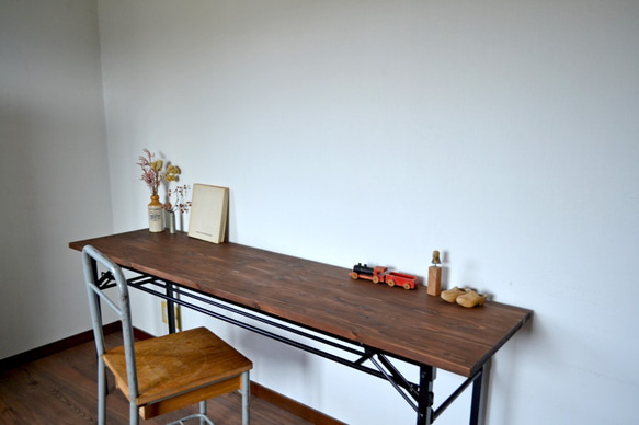 「希少」アンティーク 時代の色つき木製 古材一枚板 作業台 折りたたみ長机 2_9c5c58ee3d2c164c41fd4b08080f