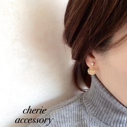 輝くガラスearring 1枚目の画像