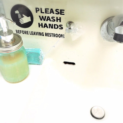 手洗いステッカー　Wash hands! 3枚目の画像