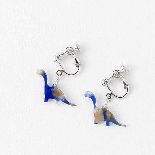 ☆恐竜ピアス・イヤリング☆ブラキオサウルス~BLU【メガネ産地福井