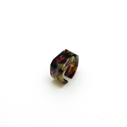 眼鏡材質的戒指/戒指♪寬度12毫米（紫色米色圖案）手工拋光的美麗♪來自眼鏡的起源福井 第3張的照片