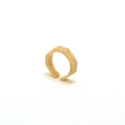 由眼鏡材料製成的戒指/戒指♪寬度6毫米FS（白色圖案）手工拋光的美麗♪來自眼鏡的起源福井 第1張的照片