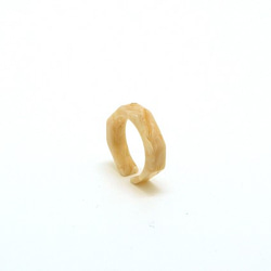 由眼鏡材料製成的戒指/戒指♪寬度6毫米FS（白色圖案）手工拋光的美麗♪來自眼鏡的起源福井 第3張的照片