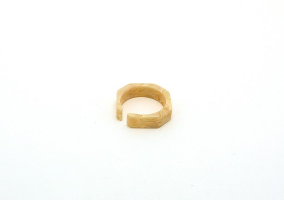 由眼鏡材料製成的戒指/戒指♪寬度6毫米FS（白色圖案）手工拋光的美麗♪來自眼鏡的起源福井 第5張的照片