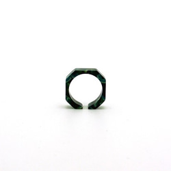由眼鏡材料製成的戒指/戒指♪寬度6毫米FM（各種綠色的糊狀物）手工拋光的美麗♪來自眼鏡的產地福井 第2張的照片