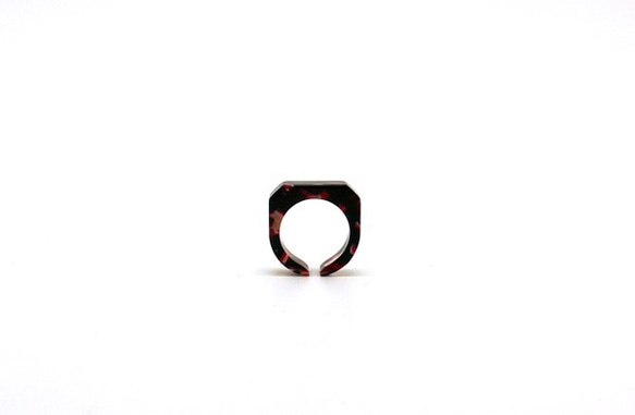 由眼鏡材料製成的戒指/戒指♪寬度6毫米FL（葡萄酒色貼） 手工拋光的美麗♪來自眼鏡的起源福井 第2張的照片