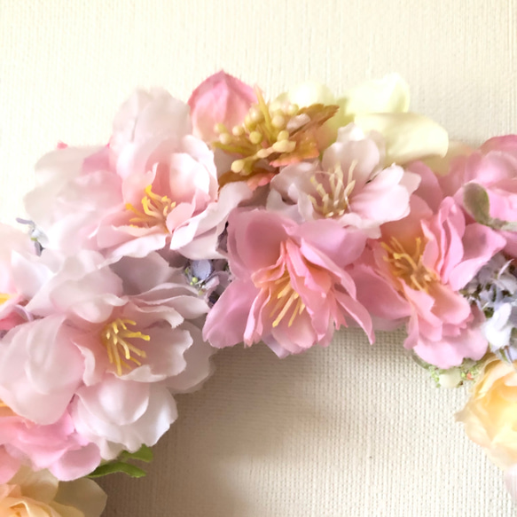 八重桜の春爛漫リース♡ 3枚目の画像