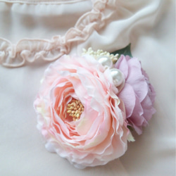 春爛漫♪桜色のラナンキュラス コサージュ 4枚目の画像