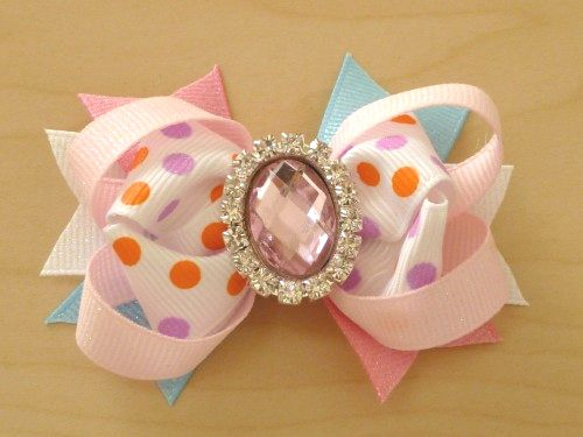 petit ribbon bow  リボンボウ　リボンクリップ　ＰＫ　送料無料 1枚目の画像