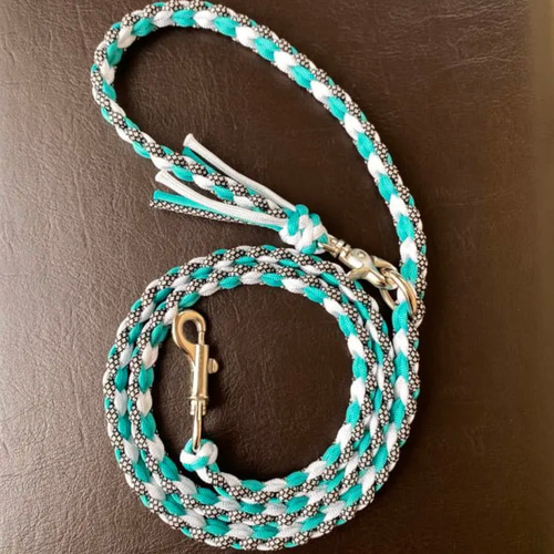 パラコード カフェリード☆ハート編み(シーブリーズ) リード・首輪