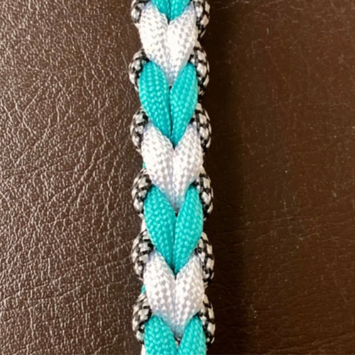 パラコード カフェリード☆ハート編み(シーブリーズ) リード・首輪