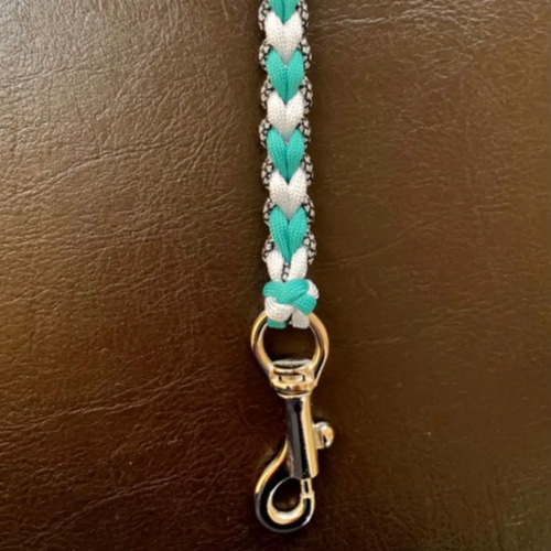 パラコード カフェリード☆ハート編み(シーブリーズ) リード・首輪