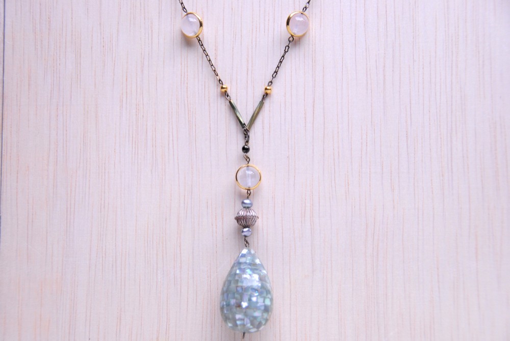 Twilight『Shell Drop ＆ Rose Quartz』ペンダント