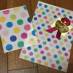 ★SALE中★ホワイトリボンにカラフルドット☆iPhone6/6s ケース カバー☆スワロフスキー デコ 3枚目の画像