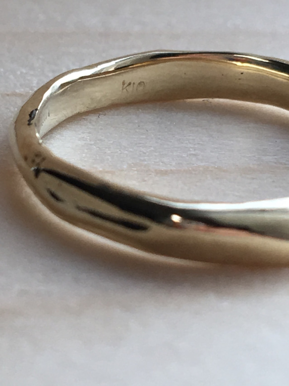 simple gold ring No.1 （K10） sold 3枚目の画像