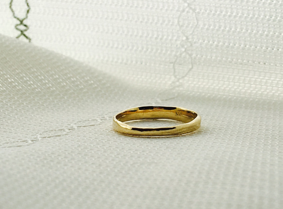 sold simple gold ring No.2 （K10） 一点物 4枚目の画像
