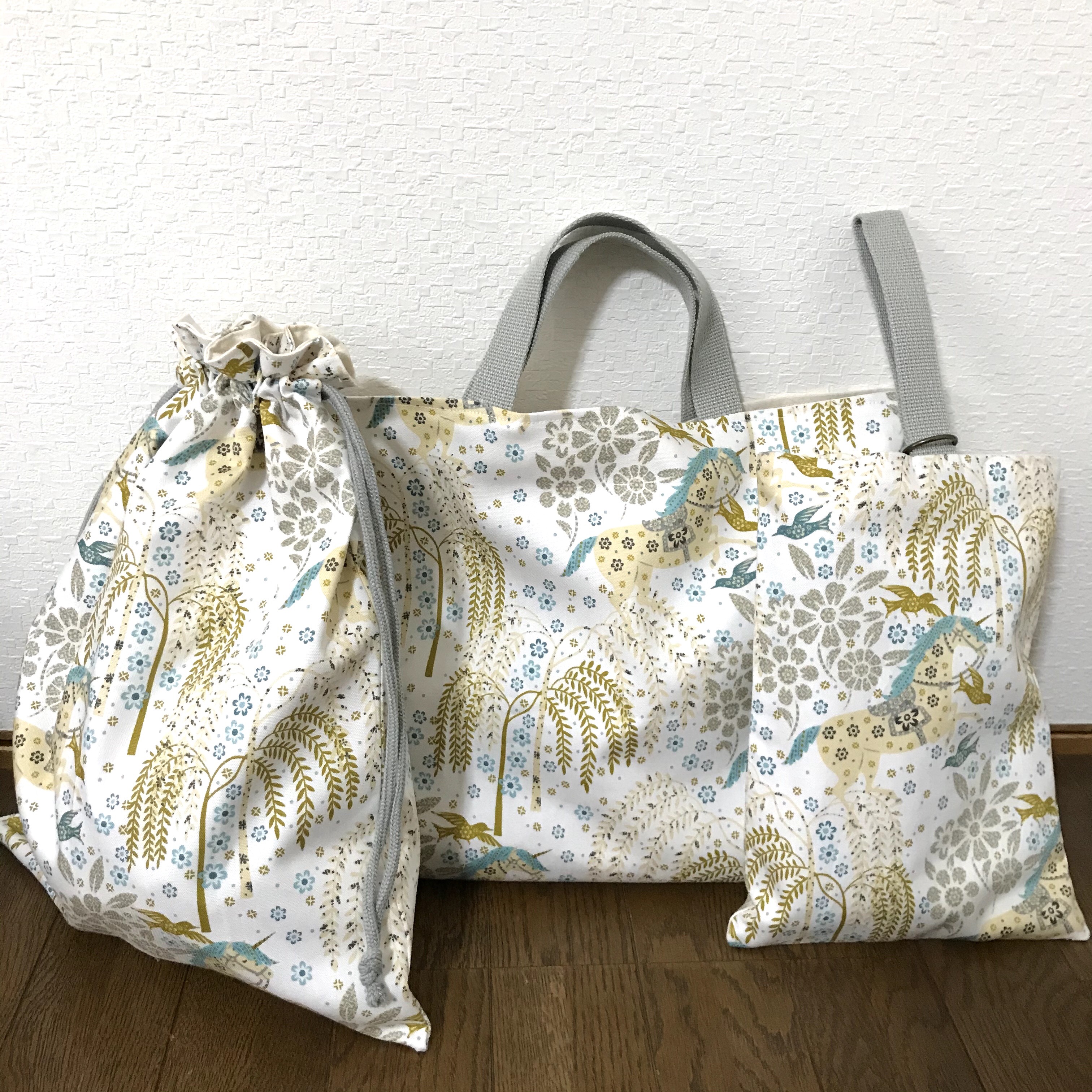 ★入園、入学★レッスンバッグ、お着替え袋、シューズ袋セット