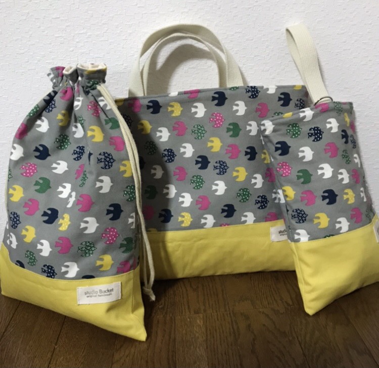 ★入園、入学★レッスンバッグ、お着替え袋、シューズ袋セット