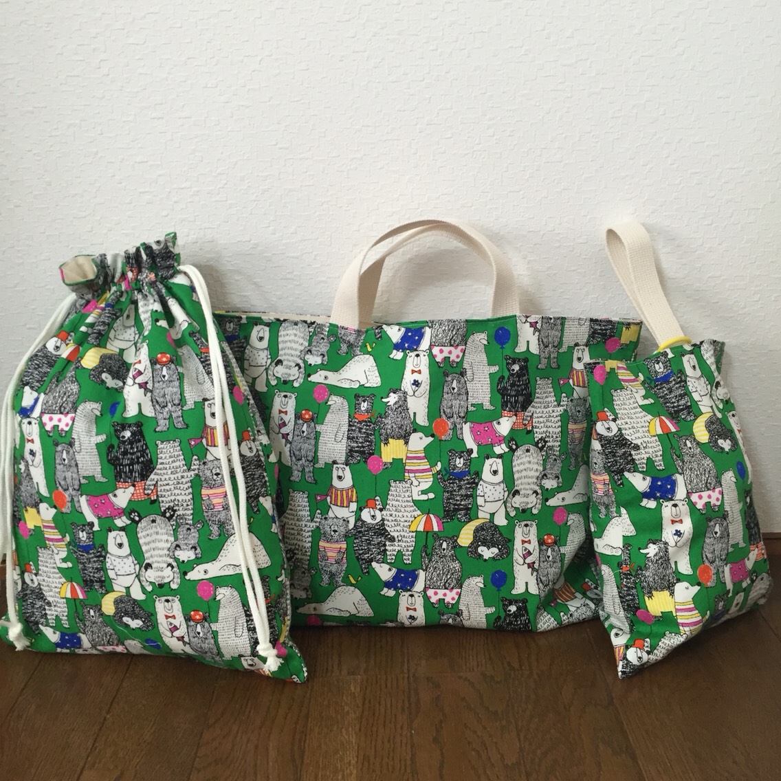 ★入園、入学★レッスンバッグ、お着替え袋、シューズ袋セット