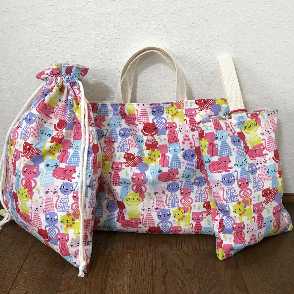 【再販】★入園、入学★レッスンバッグ、お着替え袋、シューズ袋セット