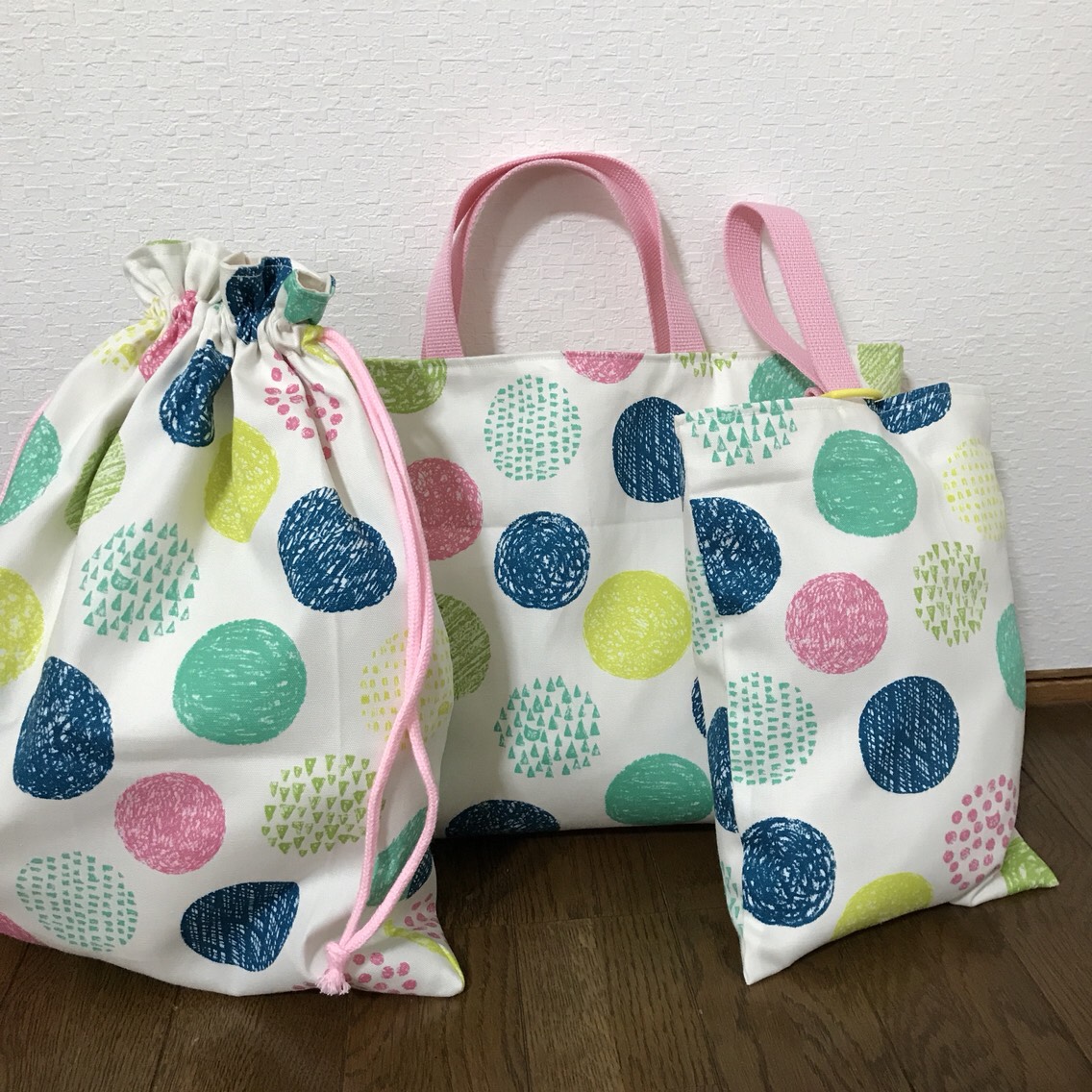 ★入園、入学★レッスンバッグ、お着替え袋、シューズ袋セット