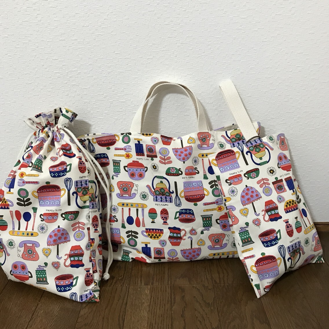 ★入園、入学★レッスンバッグ、お着替え袋、シューズ袋セット