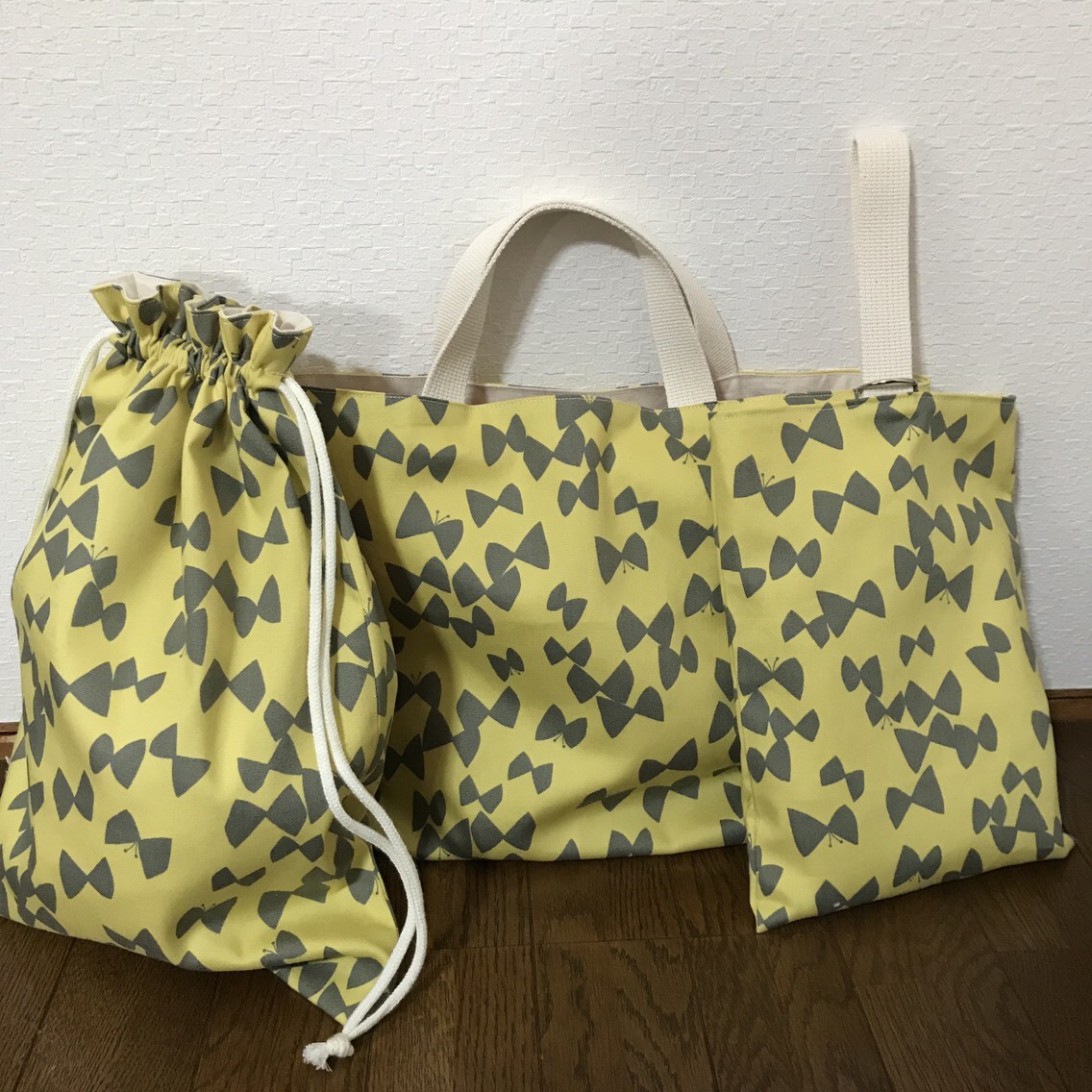 ★入園、入学★レッスンバッグ、お着替え袋、シューズ袋セット    ★色違いあり★