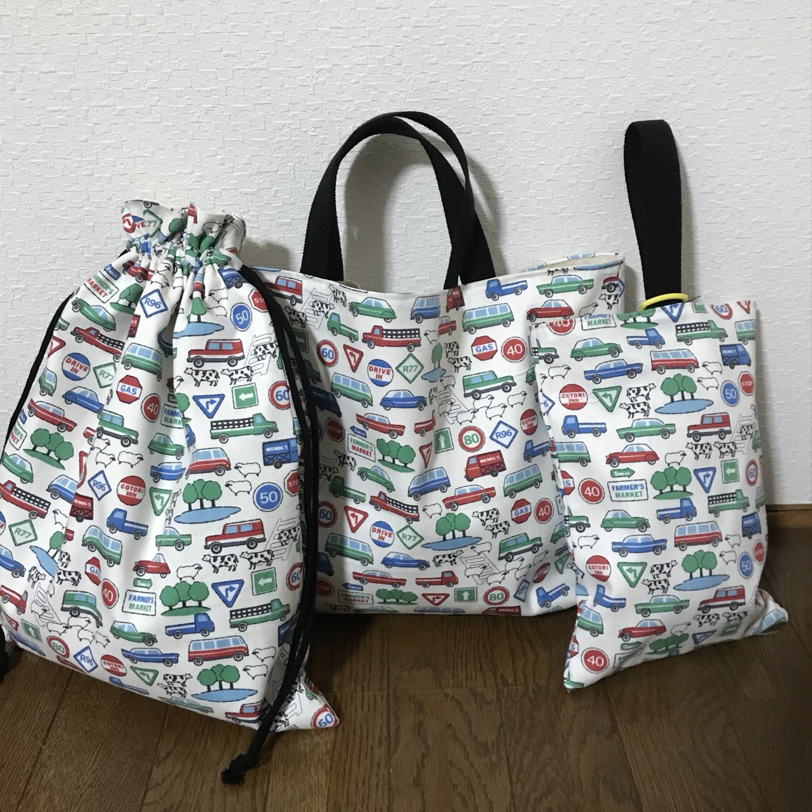 【再販】★入園、入学★レッスンバッグ、お着替え袋、シューズ袋セット