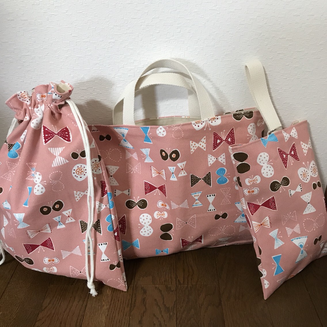 ☆入園、入学☆レッスンバッグ、お着替え袋、シューズ袋セット ☆色 