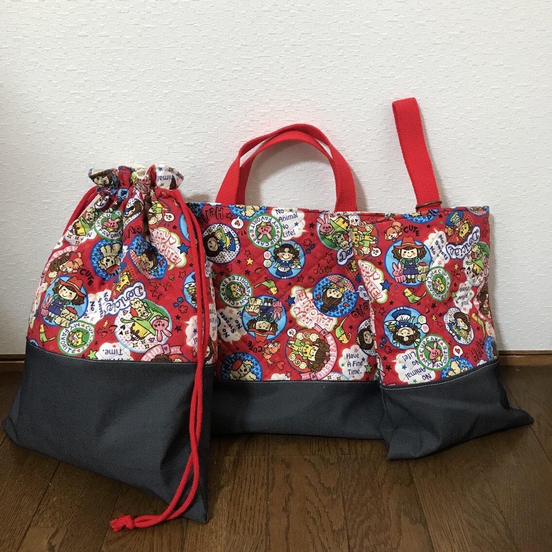 ★入園、入学★レッスンバッグ、お着替え袋、シューズ袋セット