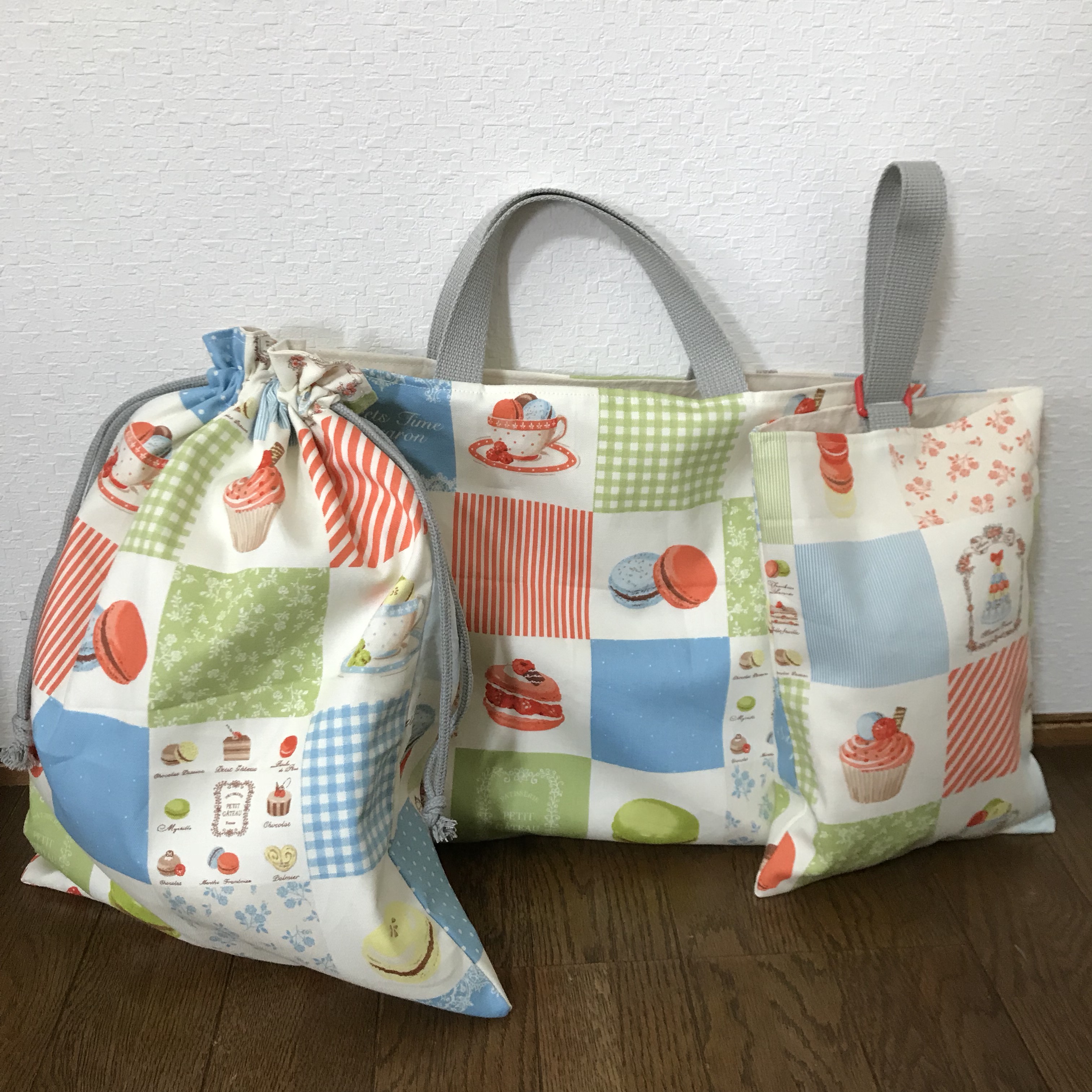 ★入園、入学★レッスンバッグ、お着替え袋、シューズ袋セット