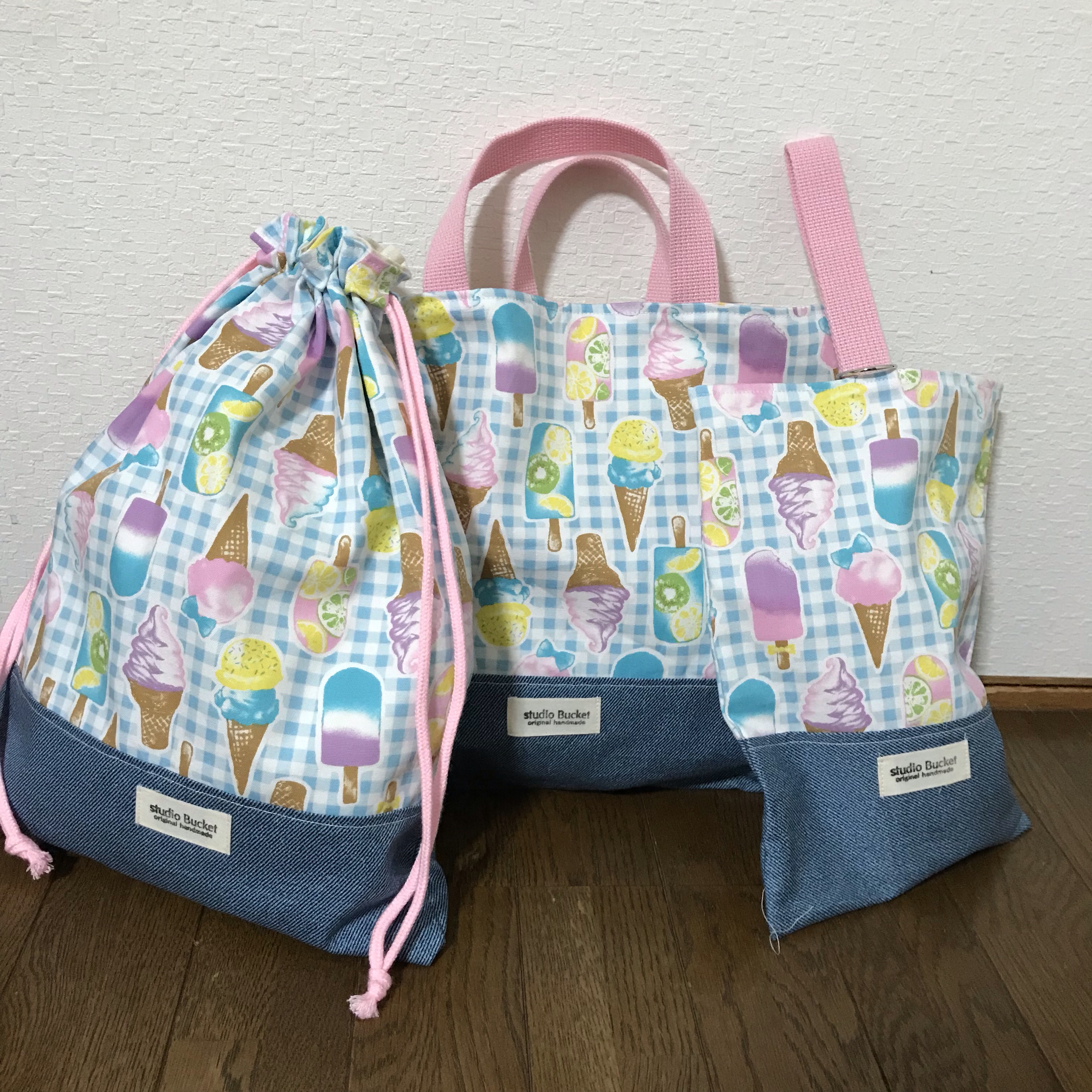 ★入園、入学★レッスンバッグ、お着替え袋、シューズ袋セット