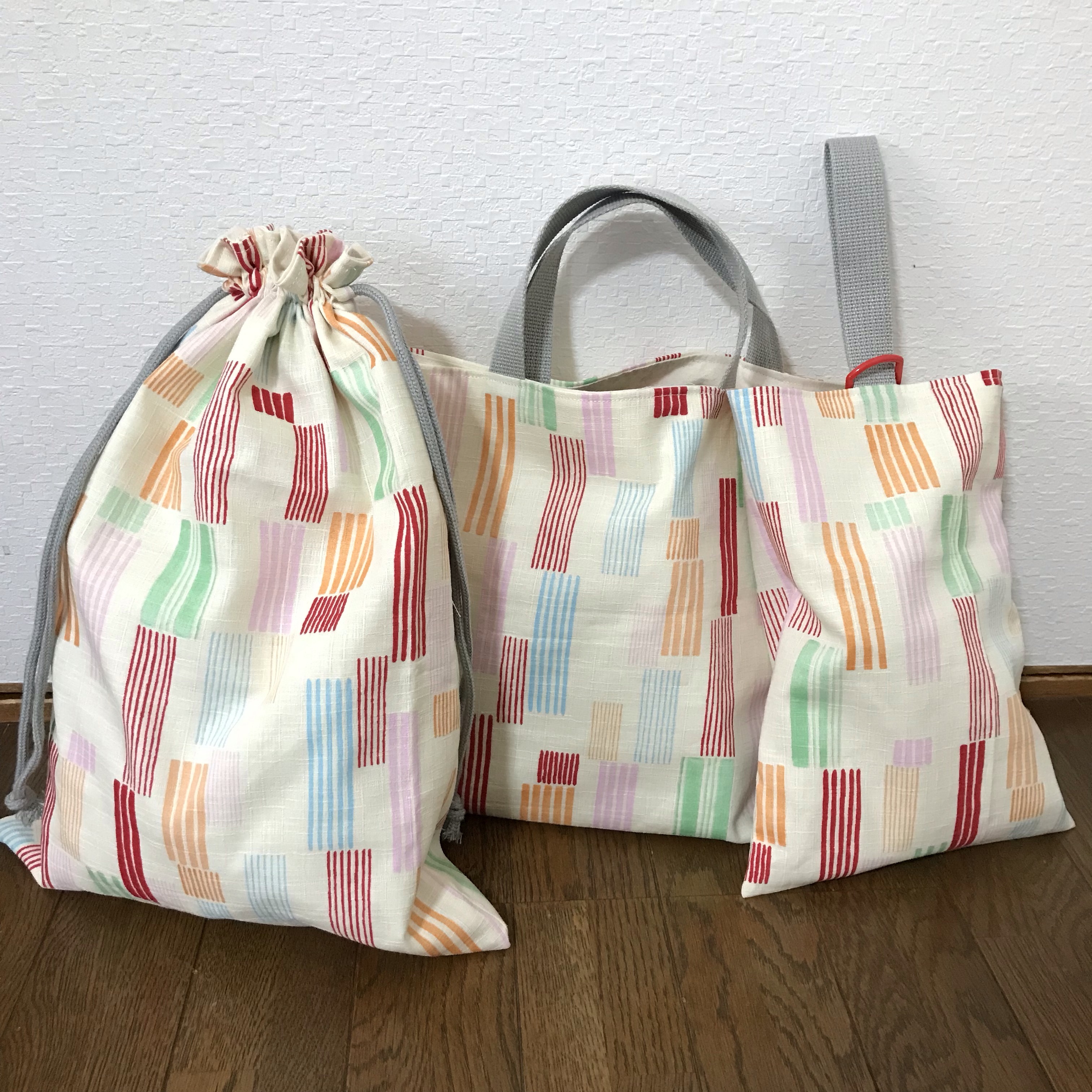 ★入園、入学★レッスンバッグ、お着替え袋、シューズ袋セット