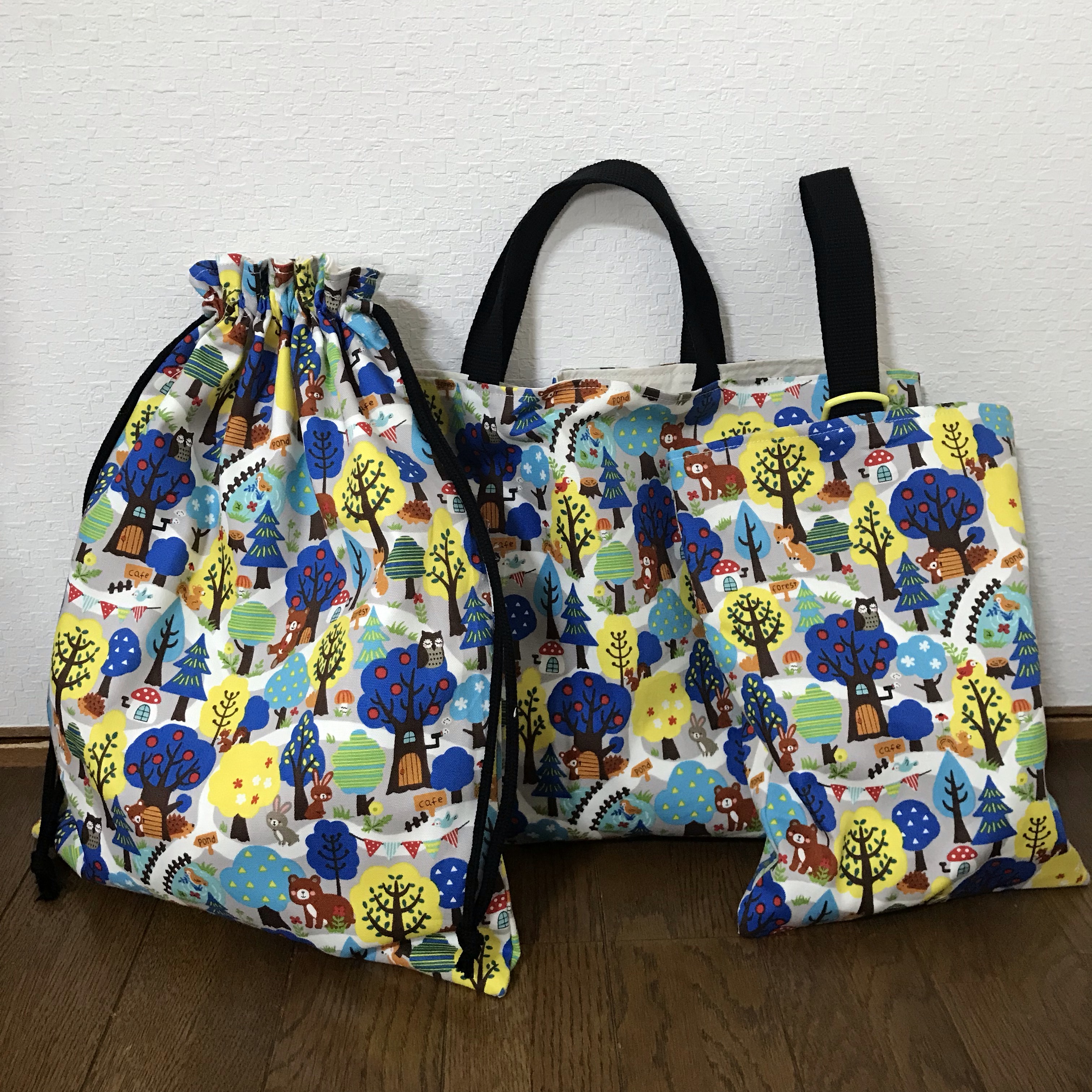 ★入園、入学★レッスンバッグ、お着替え袋、シューズ袋セット