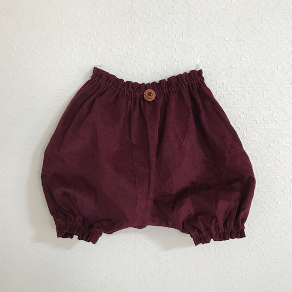 こっくりとしたかぼちゃパンツ エンジ ベビー服 スタジオバケツ