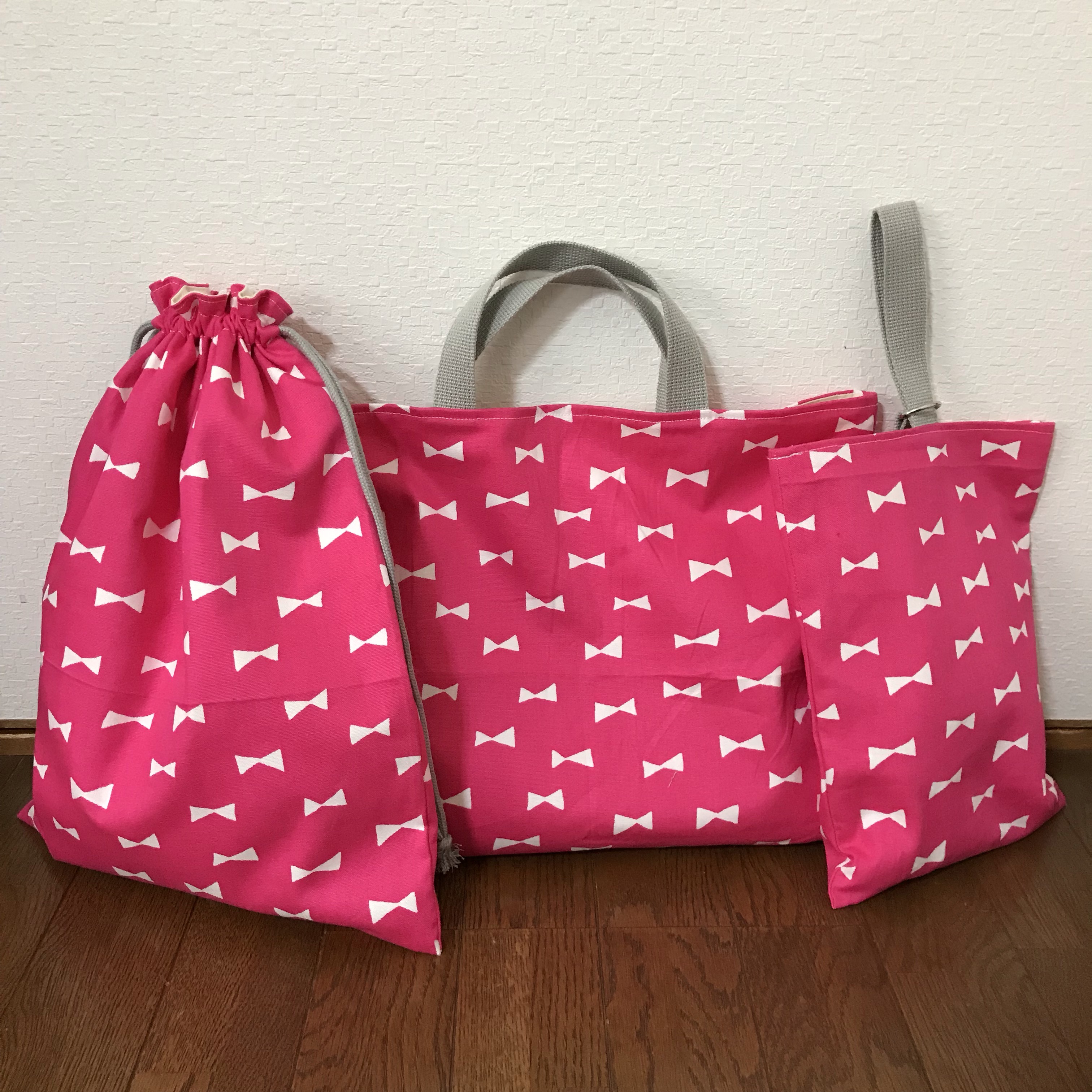 【再販】★入園、入学★レッスンバッグ、お着替え袋、シューズ袋セット