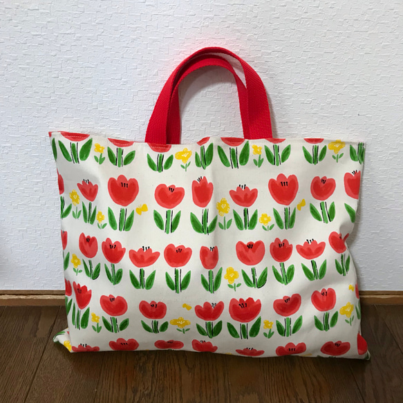 再販】レッスンバッグ チューリップ レッスンバッグ スタジオバケツ 