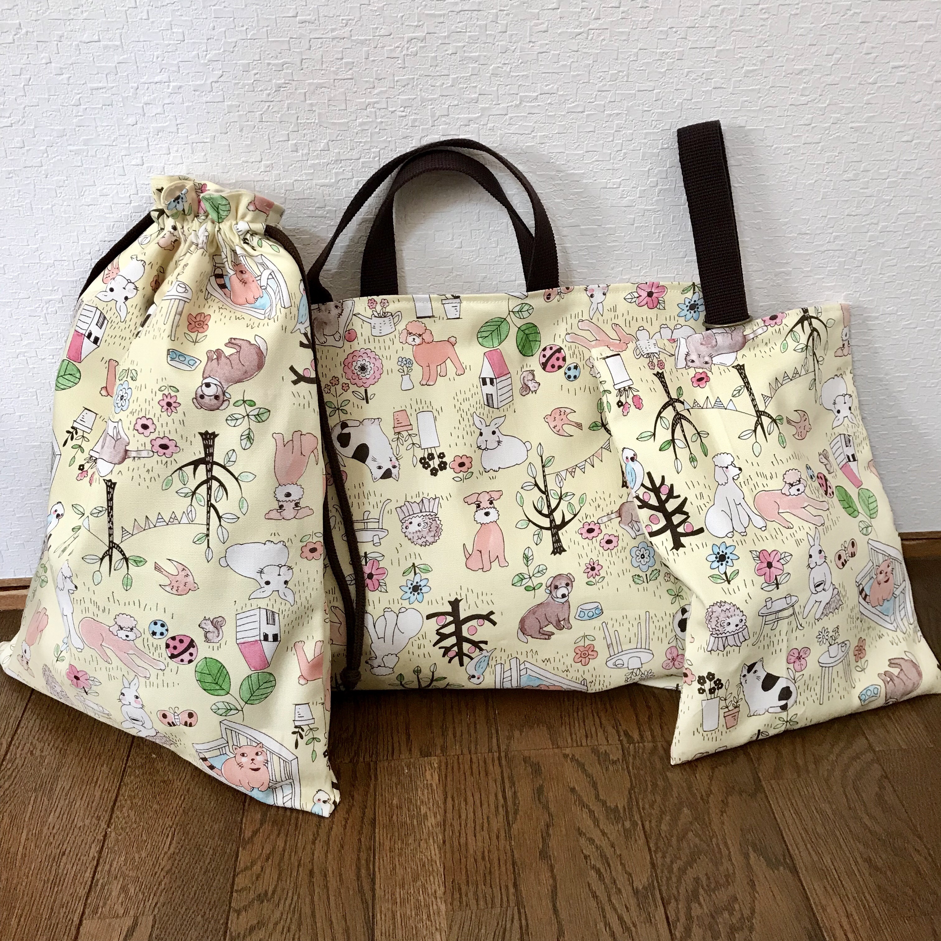 ★入園、入学★レッスンバッグ、お着替え袋、シューズ袋セット