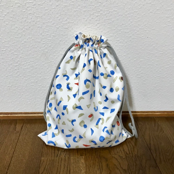 【再販】詩的な幾何学模様 お着替え袋 1枚目の画像