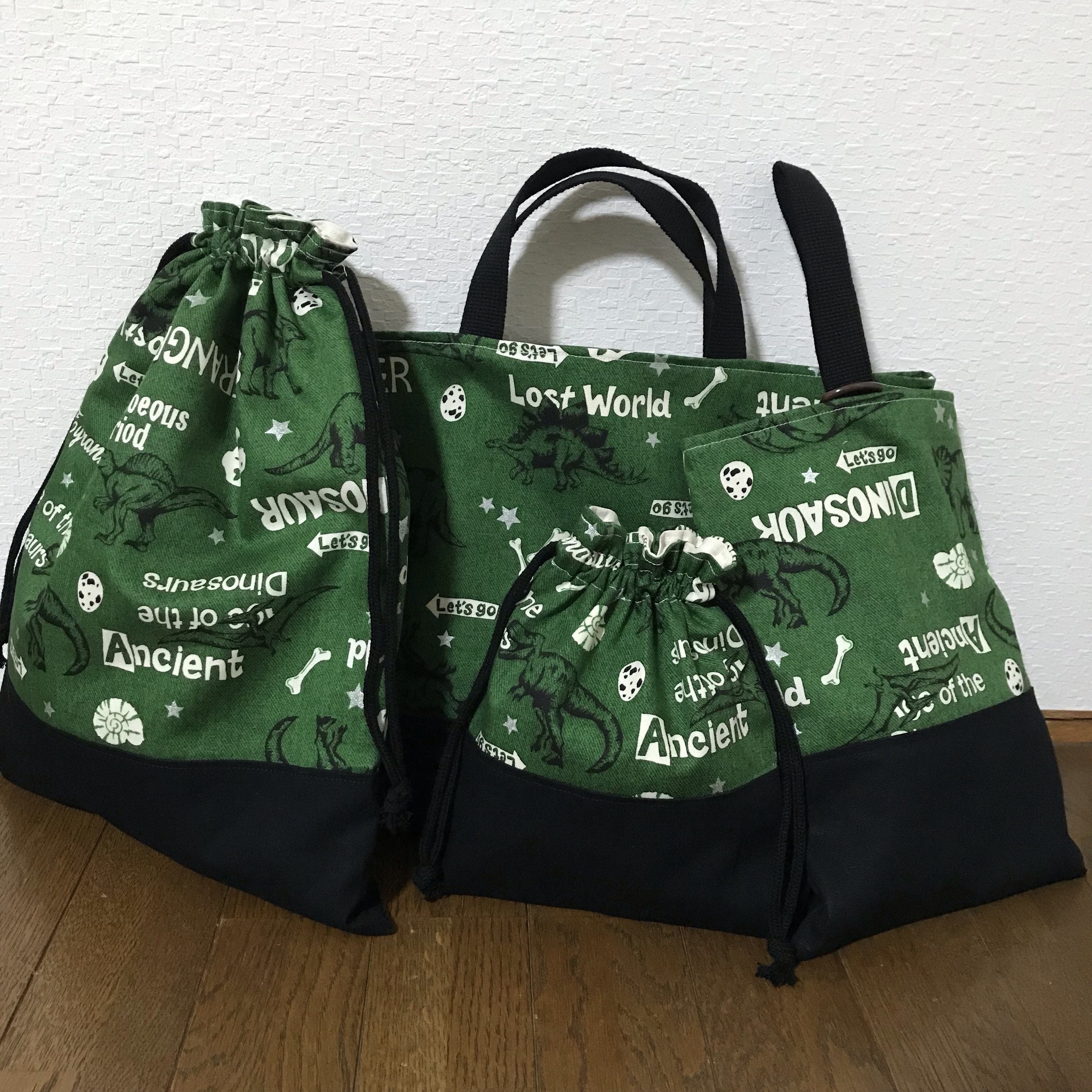 ★入園、入学★レッスンバッグ、お着替え袋、シューズ袋、巾着セット